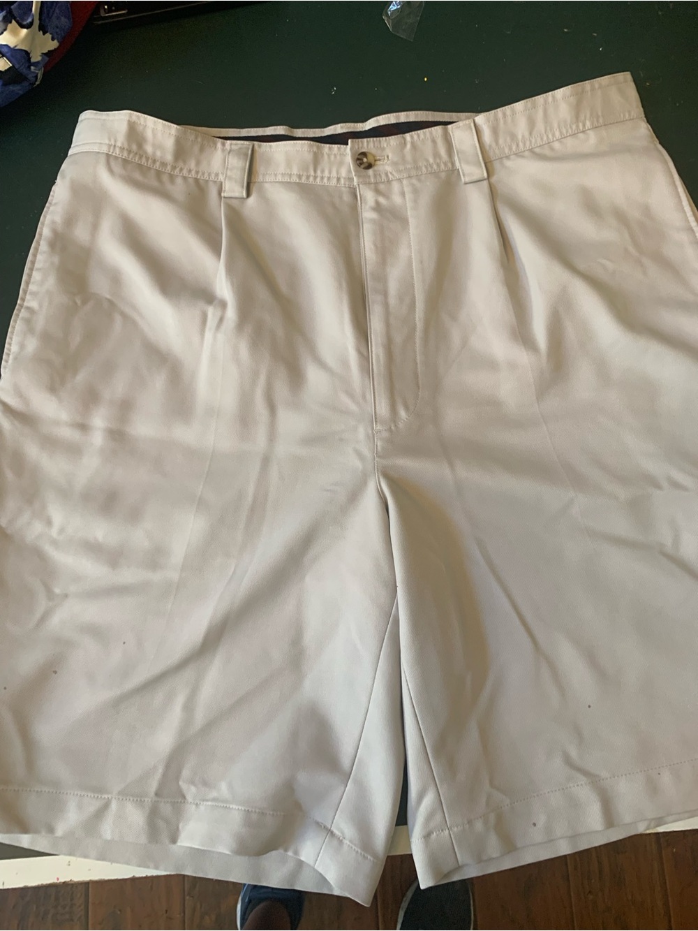 Van Heusen White Flat Front Mens Shorts